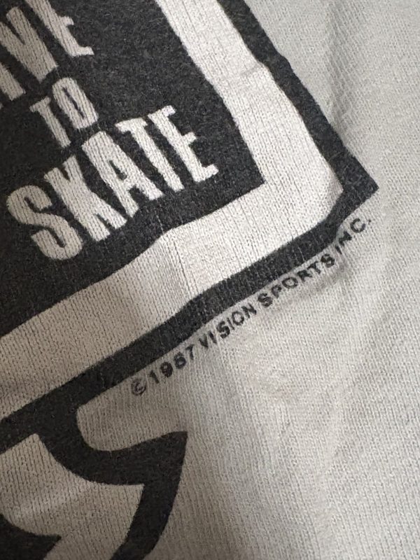 1987 Vision Skate Boards Skate To Live Tee, USA, M, photo 4