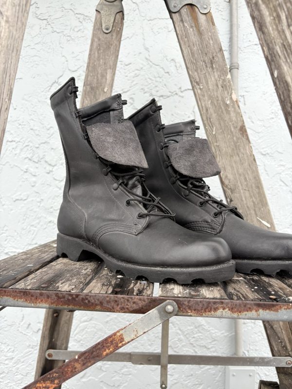 1999 Ro-Search US Military Combat Boots, 8R, Black Leather, Panama Sole, Unissued, photo 2