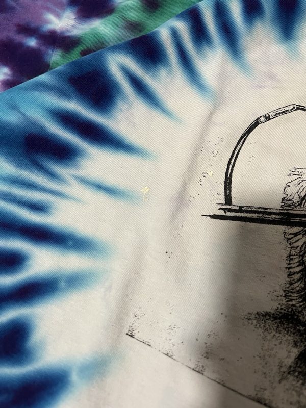 90s Jerry Garcia Tribute Tie Dye Tee, Blue and Purple, XXL, photo 2