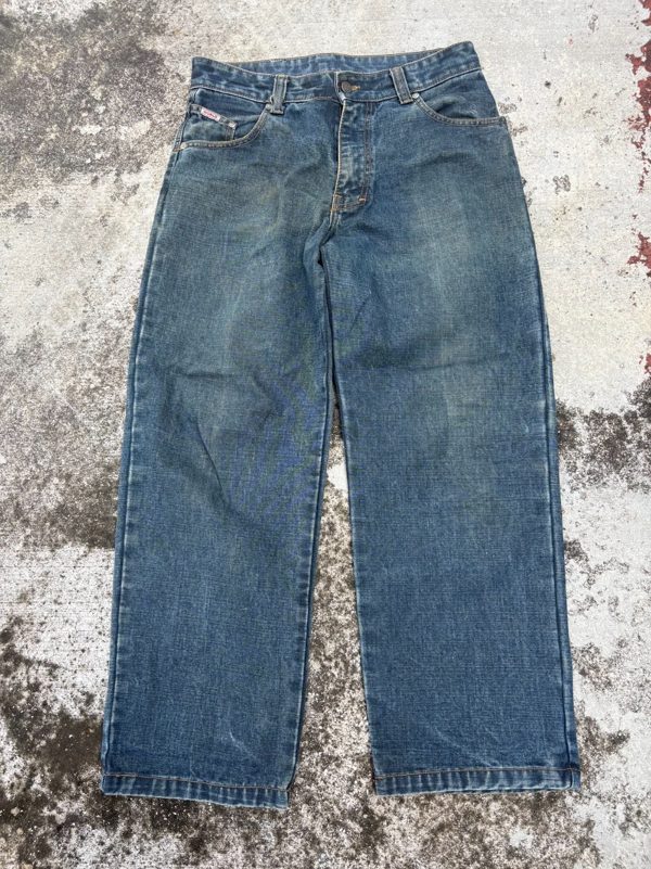 90s World Industries Straight Skate Jeans, Waist 30, Made in USA, Embroidered Leg, photo 1