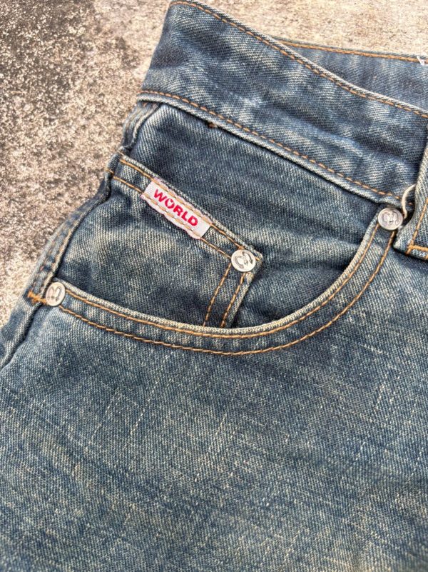 90s World Industries Straight Skate Jeans, Waist 30, Made in USA, Embroidered Leg, photo 3