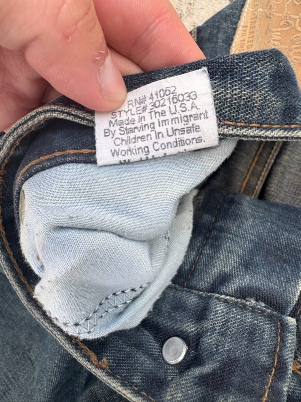 90s World Industries Straight Skate Jeans, Waist 30, Made in USA, Embroidered Leg, photo 7