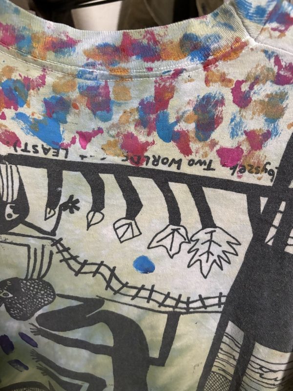 90s Zbyszek Koziol Two Worlds Hand-Painted All-Over Print Art Tee, Single Stitch, photo 5