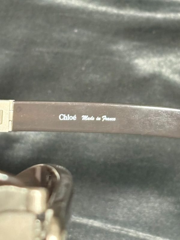 Chloe Oversized Square Sunglasses, Taupe, Grey Lens, Made in France, photo 3