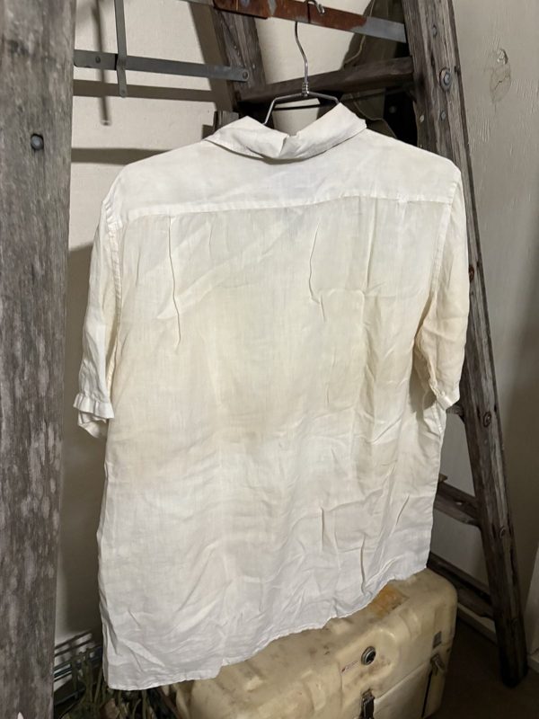 Ralph Lauren Purple Label Linen Short Sleeve Shirt, White, Italy, XXL, photo 3