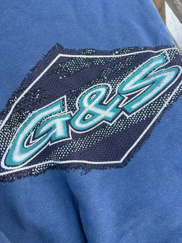 Vintage G&S Gordon & Smith Skate Hoodie, Faded Blue, Diamond Logo, L, photo 1