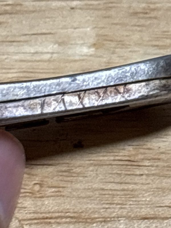Vintage Obrey Paris Solid Silver Ladies Watch, 68 g Curb Bracelet, Manual Wind, photo 7